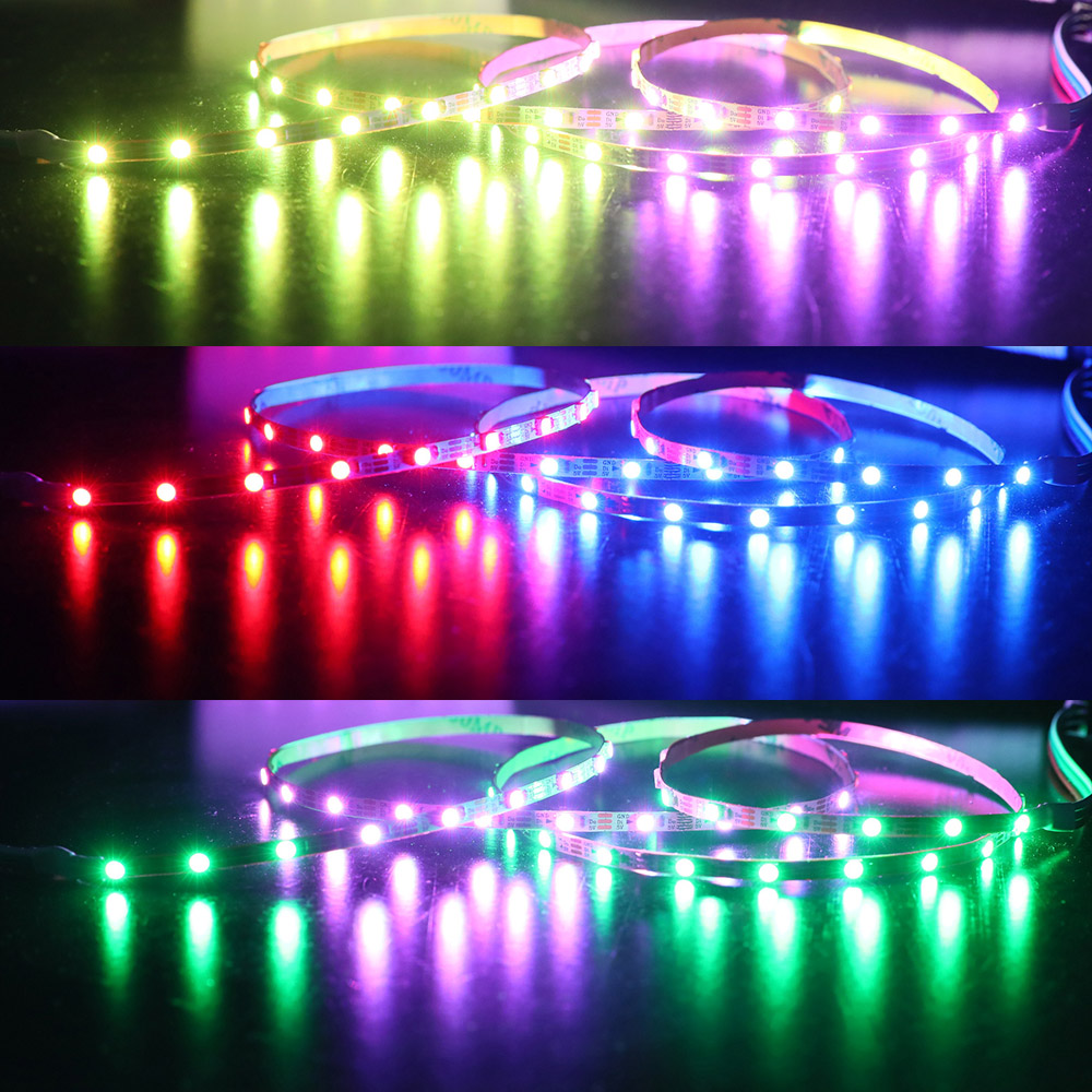 SK6812 RGB 3535SMD 60LEDS/M DC5V 4MM-Wide Digital Intelligent Addressable LED Strip Lights - 3.28-6.56ft optional SK6812 RGB 3535SMD 60LEDS/M DC5V 4MM-Wide Digital Intelligent Addressable LED Strip Lights - 3.28-6.56ft optional